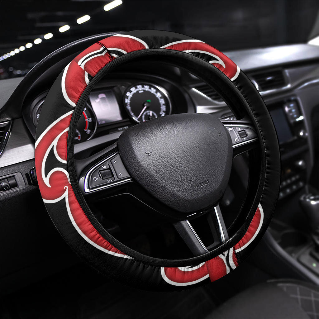 New Zealand Maori Language Week Steering Wheel Cover Mo Ake Tonu Te Reo LT05 Universal Fit Black - Polynesian Pride
