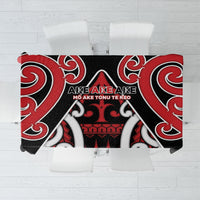 New Zealand Maori Language Week Tablecloth Mo Ake Tonu Te Reo LT05 Black - Polynesian Pride