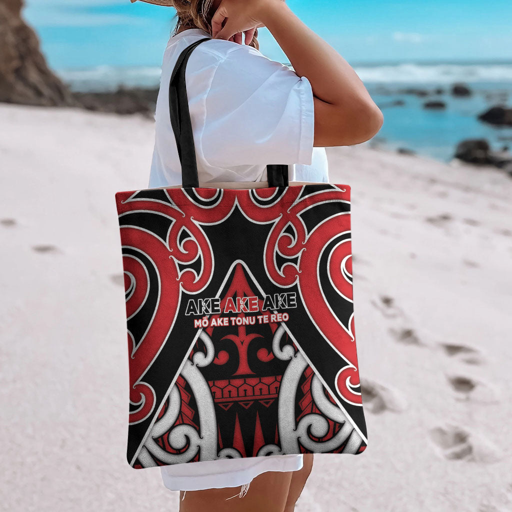 New Zealand Maori Language Week Tote Bag Mo Ake Tonu Te Reo LT05 - Polynesian Pride