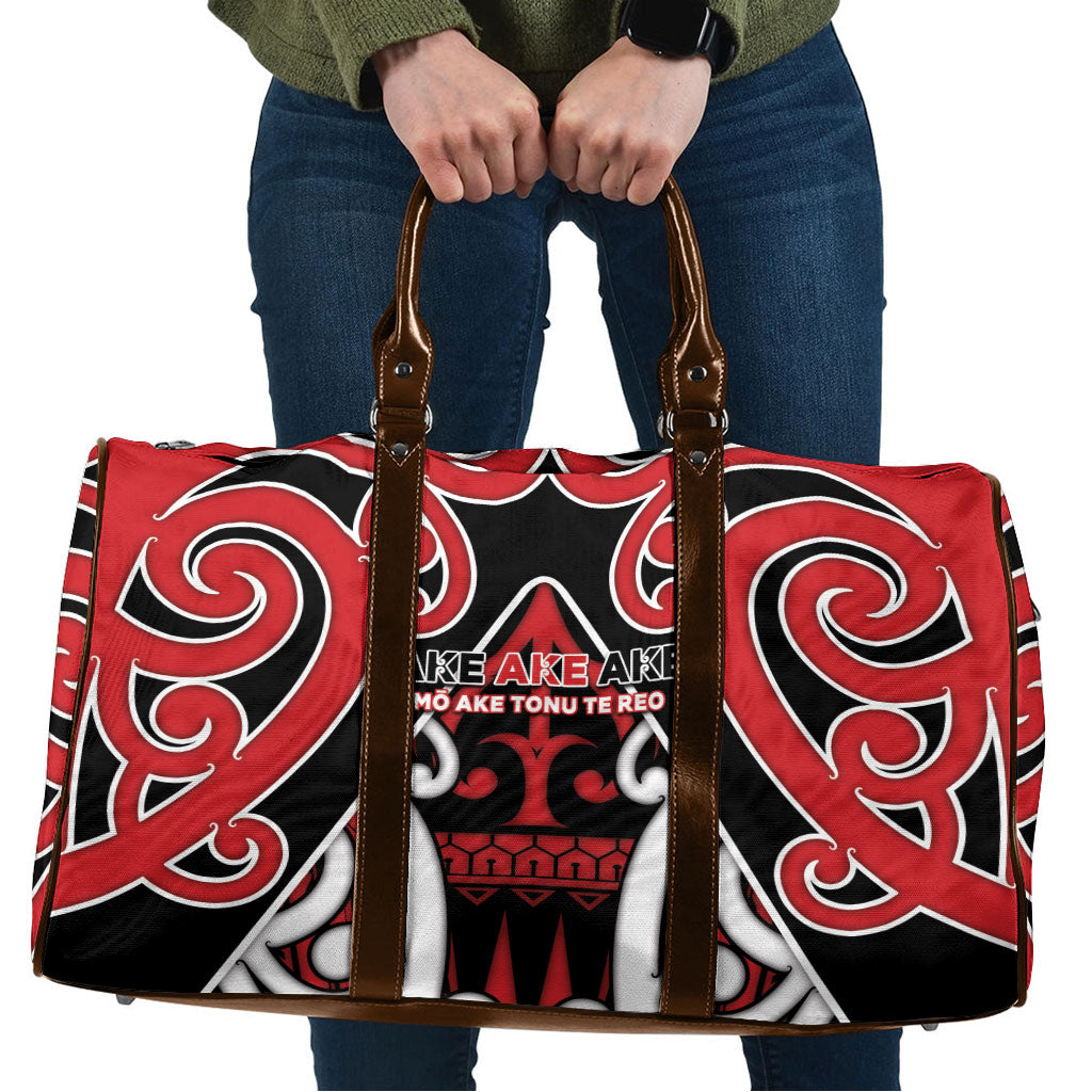 New Zealand Maori Language Week Travel Bag Mo Ake Tonu Te Reo LT05 Black - Polynesian Pride