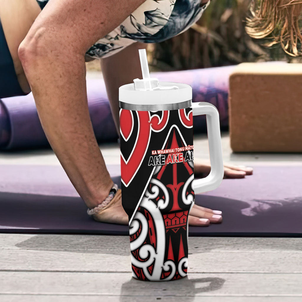 New Zealand Maori Language Week Tumbler With Handle Mo Ake Tonu Te Reo LT05 - Polynesian Pride