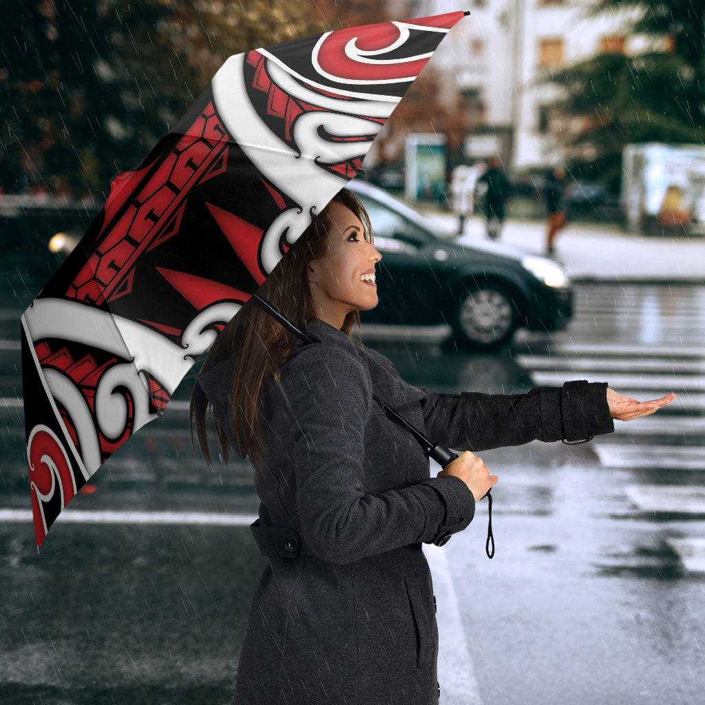New Zealand Maori Language Week Umbrella Mo Ake Tonu Te Reo LT05 - Polynesian Pride