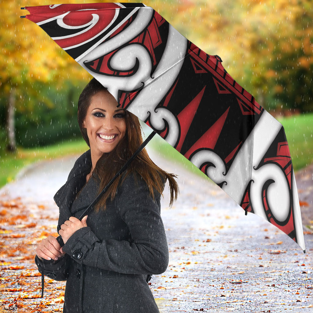 New Zealand Maori Language Week Umbrella Mo Ake Tonu Te Reo LT05 - Polynesian Pride