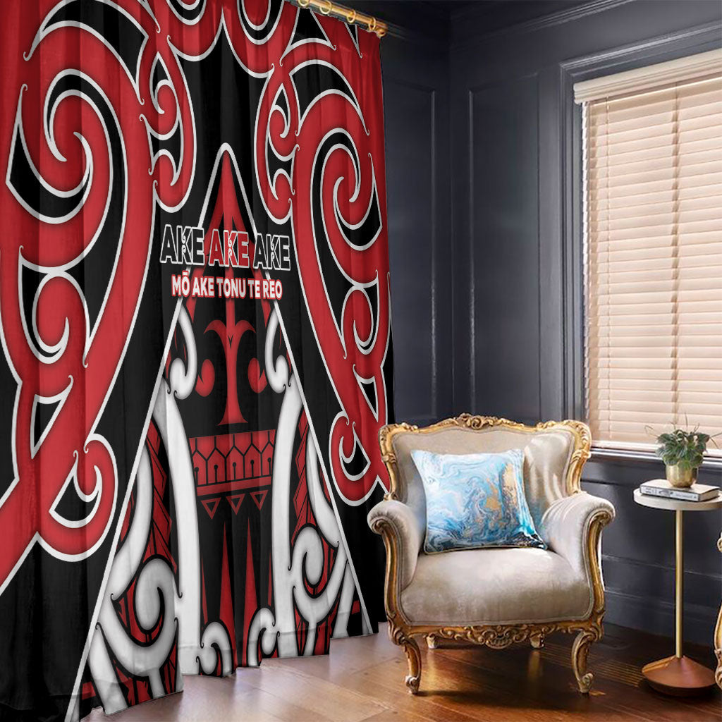 New Zealand Maori Language Week Window Curtain Mo Ake Tonu Te Reo LT05 - Polynesian Pride
