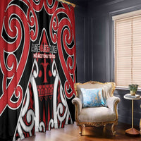 New Zealand Maori Language Week Window Curtain Mo Ake Tonu Te Reo LT05 - Polynesian Pride