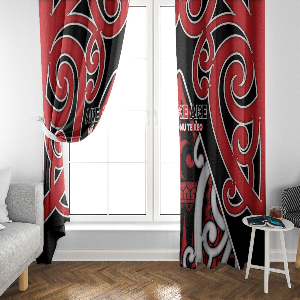 New Zealand Maori Language Week Window Curtain Mo Ake Tonu Te Reo LT05 - Polynesian Pride