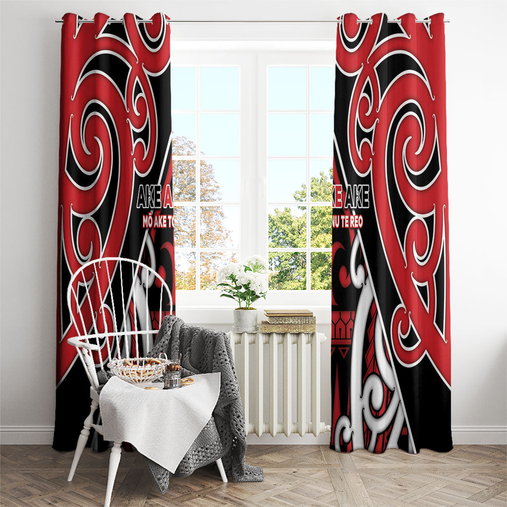 New Zealand Maori Language Week Window Curtain Mo Ake Tonu Te Reo LT05 - Polynesian Pride