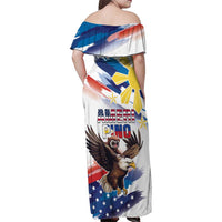 Filipino American History Month Family Matching Off Shoulder Maxi Dress and Hawaiian Shirt Bald Eagle Tarsier Together LT05 - Polynesian Pride