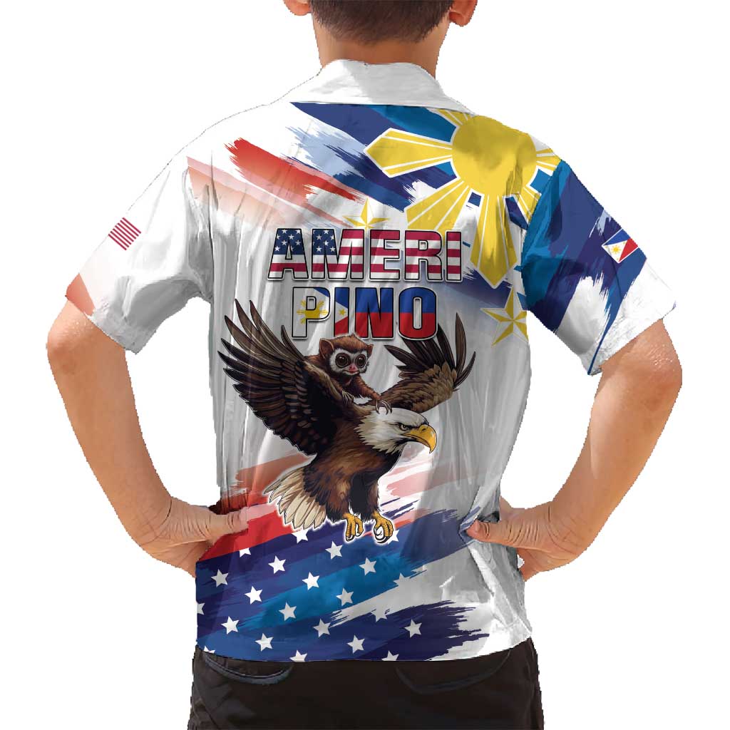 Filipino American History Month Family Matching Puletasi and Hawaiian Shirt Bald Eagle Tarsier Together LT05 - Polynesian Pride