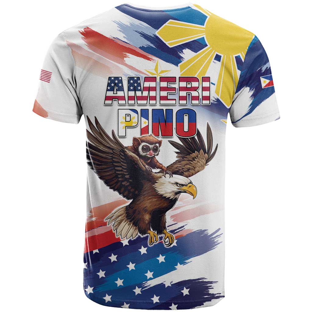 Filipino American History Month T Shirt Bald Eagle Tarsier Together LT05 - Polynesian Pride