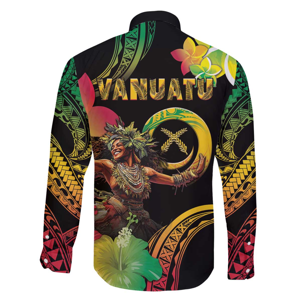 Halo Vanuatu Family Matching Off Shoulder Short Dress and Hawaiian Shirt Beautiful Woman Dancing LT05 - Polynesian Pride