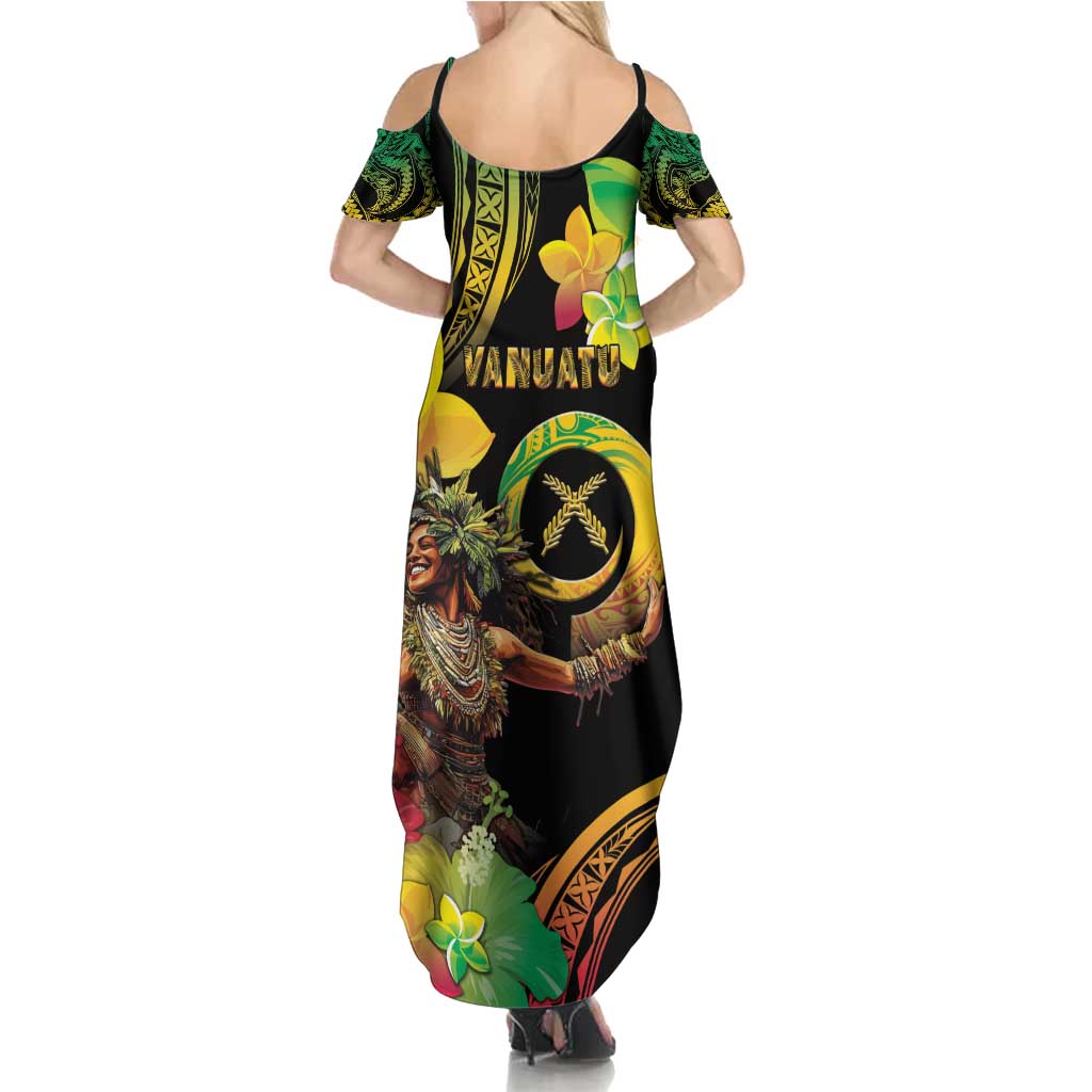Halo Vanuatu Family Matching Summer Maxi Dress and Hawaiian Shirt Beautiful Woman Dancing LT05 - Polynesian Pride