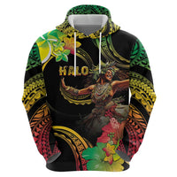 Halo Vanuatu Hoodie Beautiful Woman Dancing LT05 - Polynesian Pride