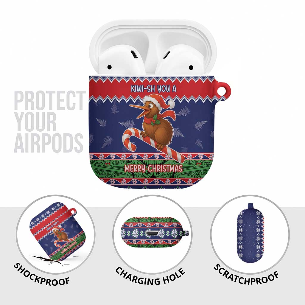 New Zealand Christmas AirPods Case Kiwi-sh You A Merry Christmas LT05 - Polynesian Pride