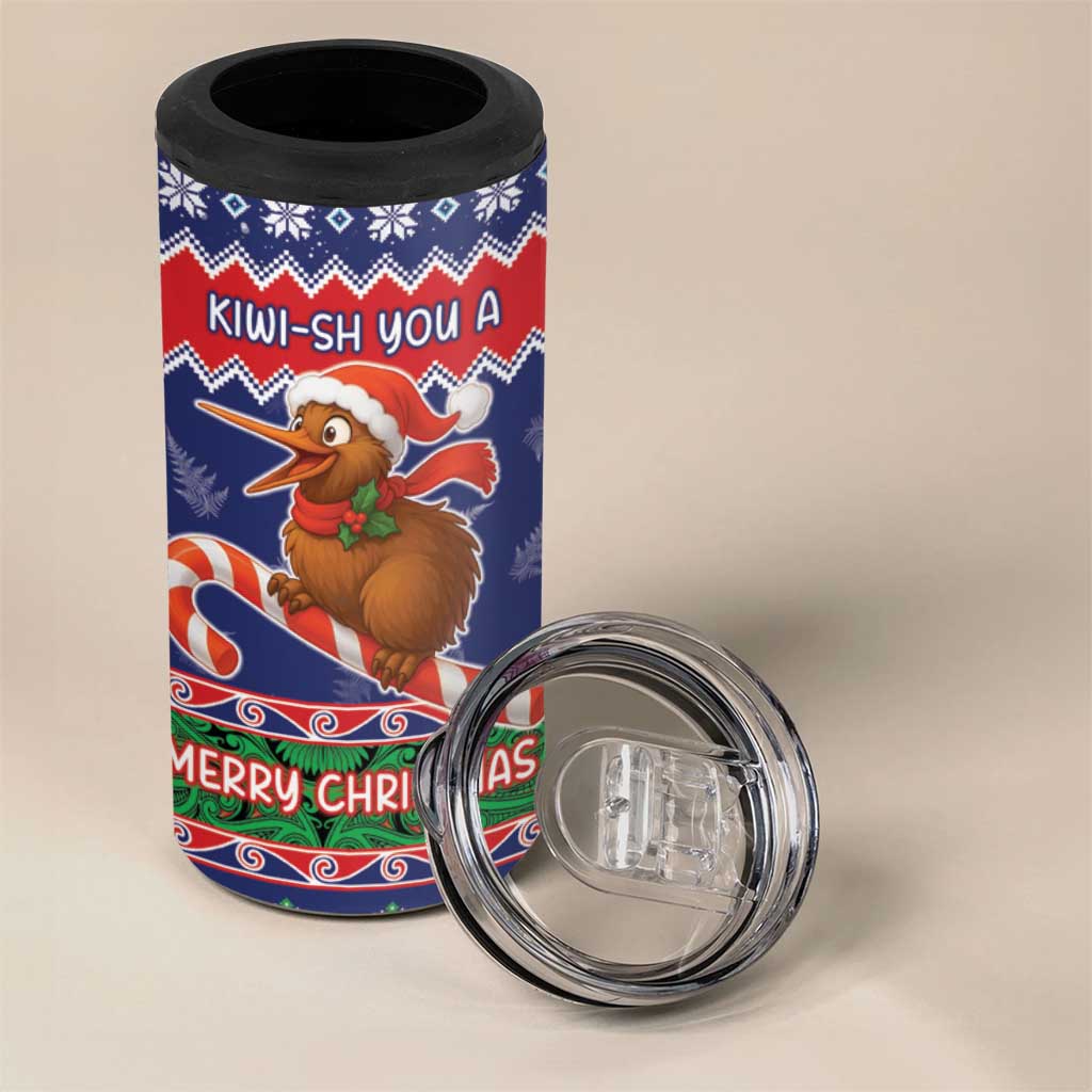 New Zealand Christmas 4 in 1 Can Cooler Tumbler Kiwi-sh You A Merry Christmas LT05 - Polynesian Pride