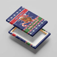 New Zealand Christmas Canvas Wall Art Kiwi-sh You A Merry Christmas LT05 - Polynesian Pride