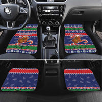 New Zealand Christmas Car Mats Kiwi-sh You A Merry Christmas LT05 Set 4pcs Blue - Polynesian Pride