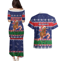 New Zealand Christmas Couples Matching Puletasi and Hawaiian Shirt Kiwi-sh You A Merry Christmas LT05 - Polynesian Pride