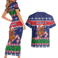 New Zealand Christmas Couples Matching Short Sleeve Bodycon Dress and Hawaiian Shirt Kiwi-sh You A Merry Christmas LT05 - Polynesian Pride
