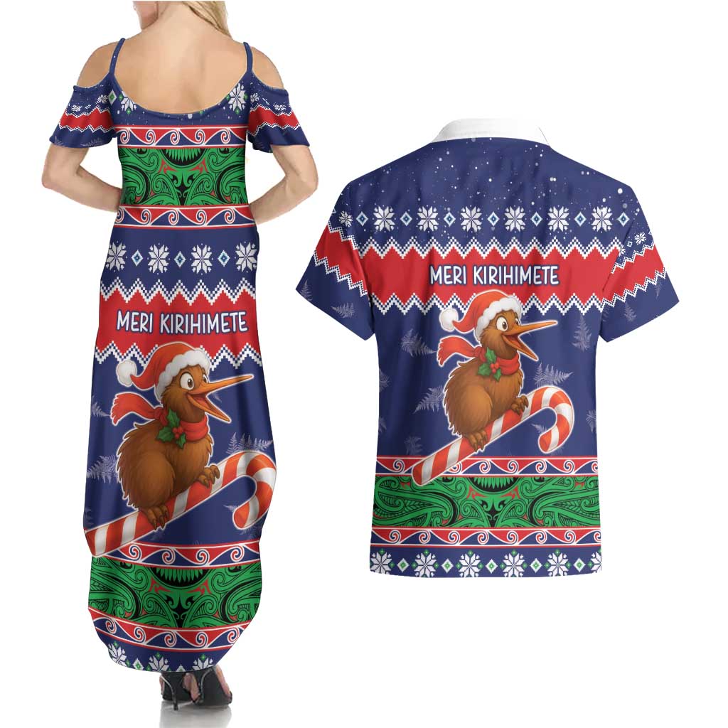 New Zealand Christmas Couples Matching Summer Maxi Dress and Hawaiian Shirt Kiwi-sh You A Merry Christmas LT05 - Polynesian Pride
