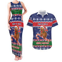 New Zealand Christmas Couples Matching Tank Maxi Dress and Hawaiian Shirt Kiwi-sh You A Merry Christmas LT05 Blue - Polynesian Pride