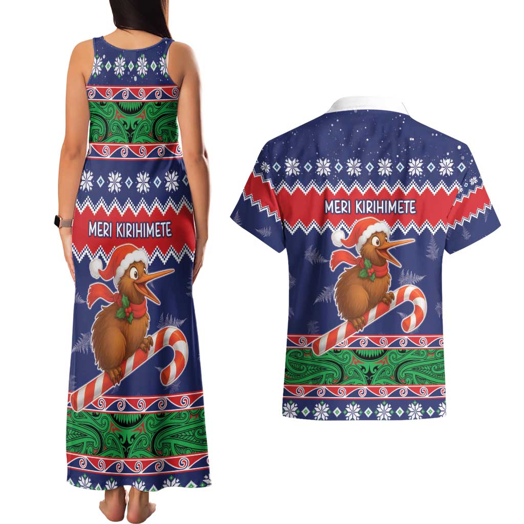 New Zealand Christmas Couples Matching Tank Maxi Dress and Hawaiian Shirt Kiwi-sh You A Merry Christmas LT05 - Polynesian Pride