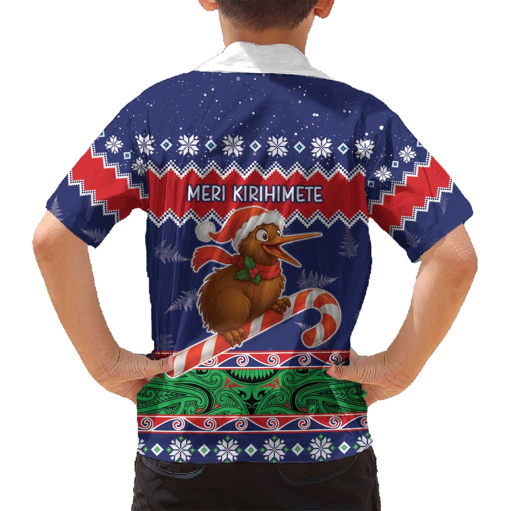 New Zealand Christmas Family Matching Long Sleeve Bodycon Dress and Hawaiian Shirt Kiwi-sh You A Merry Christmas LT05 - Polynesian Pride