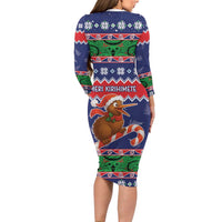 New Zealand Christmas Family Matching Long Sleeve Bodycon Dress and Hawaiian Shirt Kiwi-sh You A Merry Christmas LT05 - Polynesian Pride