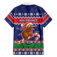 New Zealand Christmas Family Matching Off The Shoulder Long Sleeve Dress and Hawaiian Shirt Kiwi-sh You A Merry Christmas LT05 - Polynesian Pride
