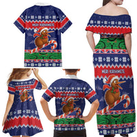 New Zealand Christmas Family Matching Off Shoulder Maxi Dress and Hawaiian Shirt Kiwi-sh You A Merry Christmas LT05 - Polynesian Pride