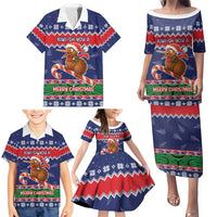 New Zealand Christmas Family Matching Puletasi and Hawaiian Shirt Kiwi-sh You A Merry Christmas LT05 - Polynesian Pride
