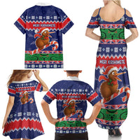 New Zealand Christmas Family Matching Summer Maxi Dress and Hawaiian Shirt Kiwi-sh You A Merry Christmas LT05 - Polynesian Pride