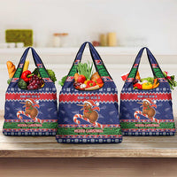 New Zealand Christmas Grocery Bag Kiwi-sh You A Merry Christmas LT05 3-pack One Size Blue - Polynesian Pride