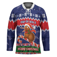 New Zealand Christmas Hockey Jersey Kiwi-sh You A Merry Christmas LT05 Unisex Blue - Polynesian Pride