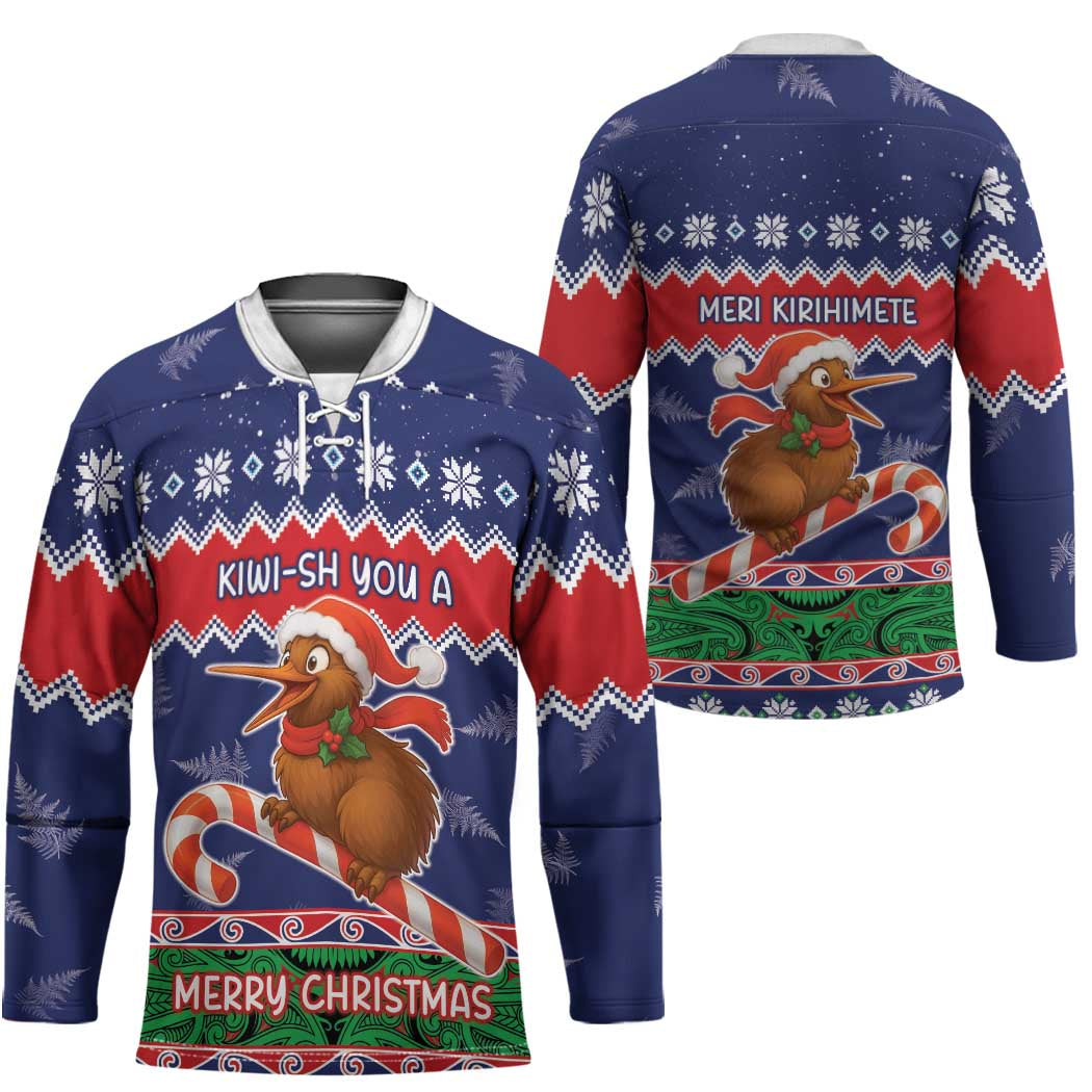 New Zealand Christmas Hockey Jersey Kiwi-sh You A Merry Christmas LT05 - Polynesian Pride