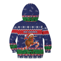New Zealand Christmas Kid Hoodie Kiwi-sh You A Merry Christmas LT05 - Polynesian Pride