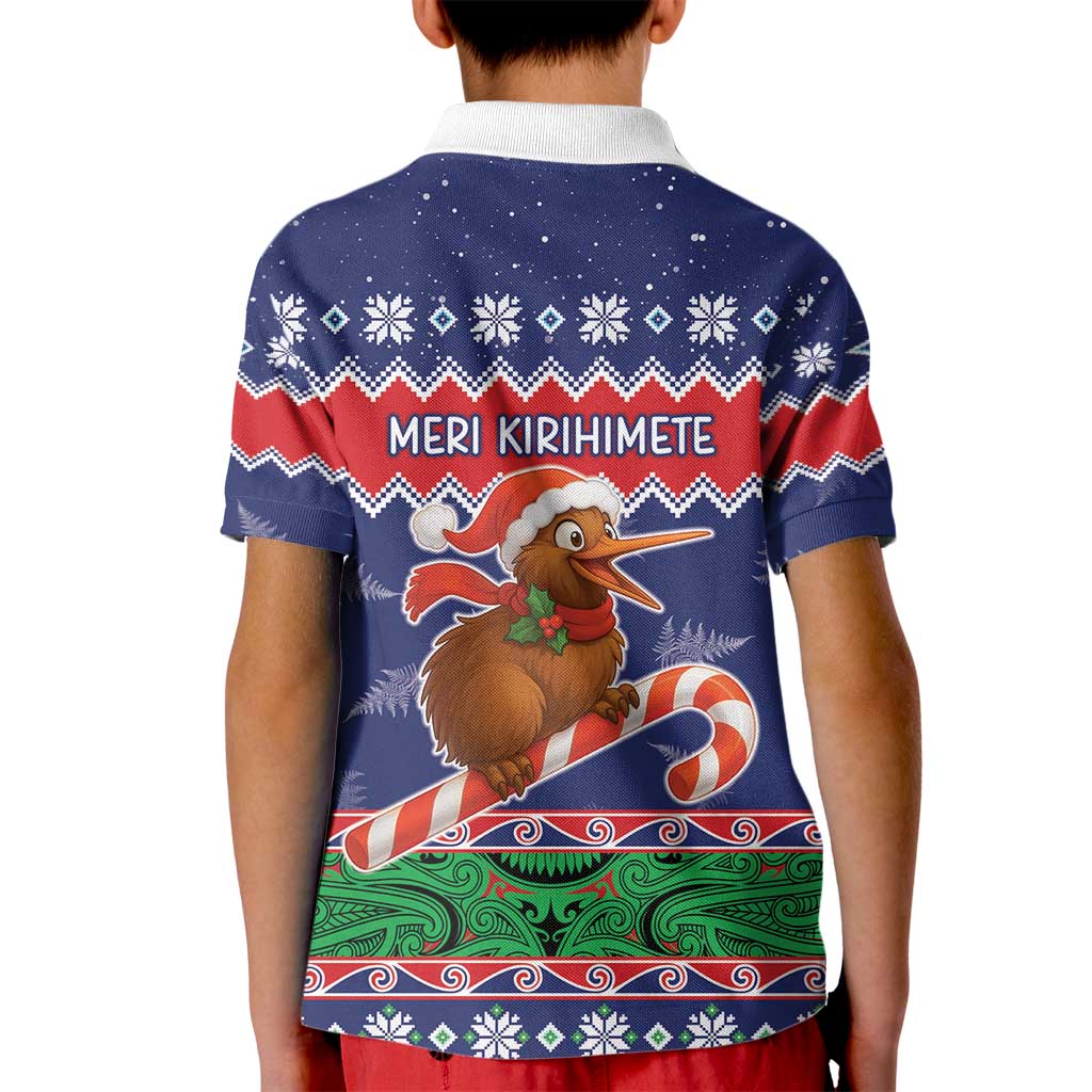New Zealand Christmas Kid Polo Shirt Kiwi-sh You A Merry Christmas LT05 - Polynesian Pride