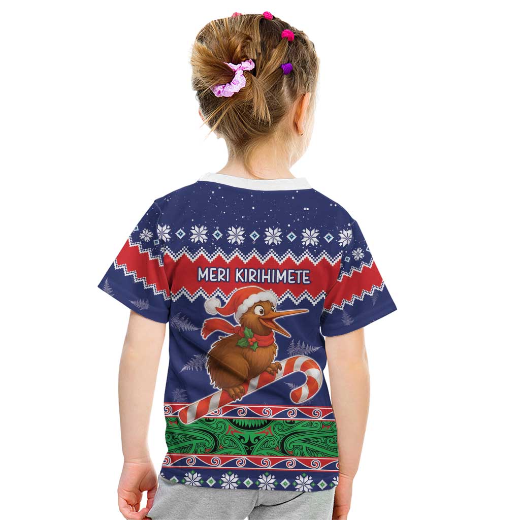 New Zealand Christmas Kid T Shirt Kiwi-sh You A Merry Christmas LT05 - Polynesian Pride