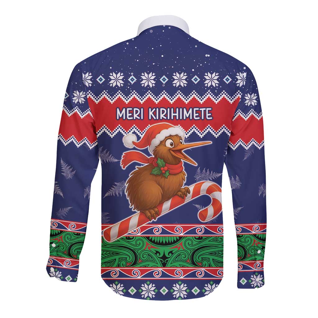 New Zealand Christmas Long Sleeve Button Shirt Kiwi-sh You A Merry Christmas LT05 - Polynesian Pride