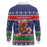 New Zealand Christmas Long Sleeve Polo Shirt Kiwi-sh You A Merry Christmas LT05 - Polynesian Pride