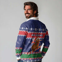 New Zealand Christmas Long Sleeve Polo Shirt Kiwi-sh You A Merry Christmas LT05 - Polynesian Pride