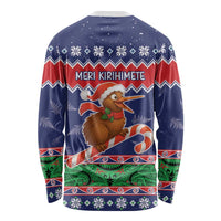 New Zealand Christmas Long Sleeve Shirt Kiwi-sh You A Merry Christmas LT05 - Polynesian Pride