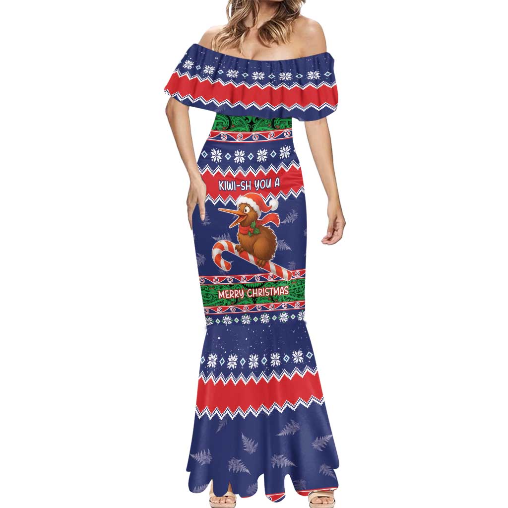 New Zealand Christmas Mermaid Dress Kiwi-sh You A Merry Christmas LT05 - Polynesian Pride