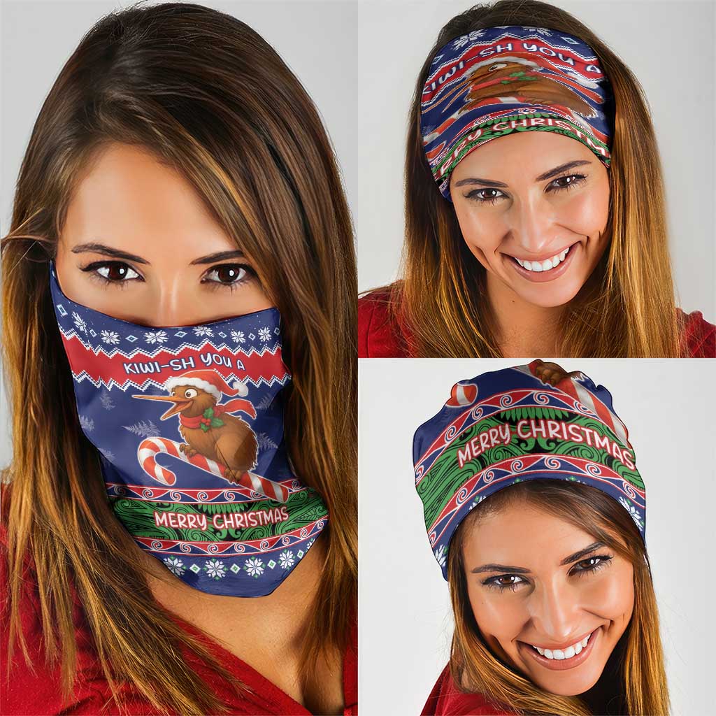 New Zealand Christmas Neck Gaiter Kiwi-sh You A Merry Christmas LT05 - Polynesian Pride