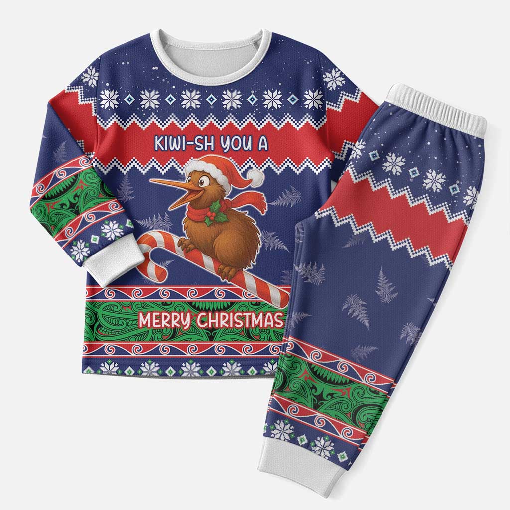 New Zealand Christmas Pajama Set Kiwi-sh You A Merry Christmas LT05 Men Blue - Polynesian Pride