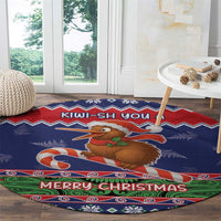 New Zealand Christmas Round Carpet Kiwi-sh You A Merry Christmas LT05 - Polynesian Pride