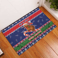 New Zealand Christmas Rubber Doormat Kiwi-sh You A Merry Christmas LT05 - Polynesian Pride