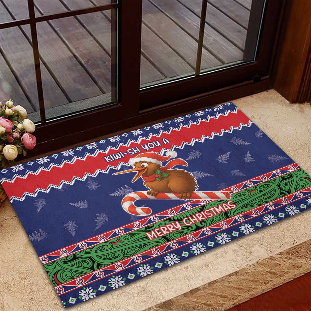 New Zealand Christmas Rubber Doormat Kiwi-sh You A Merry Christmas LT05 - Polynesian Pride