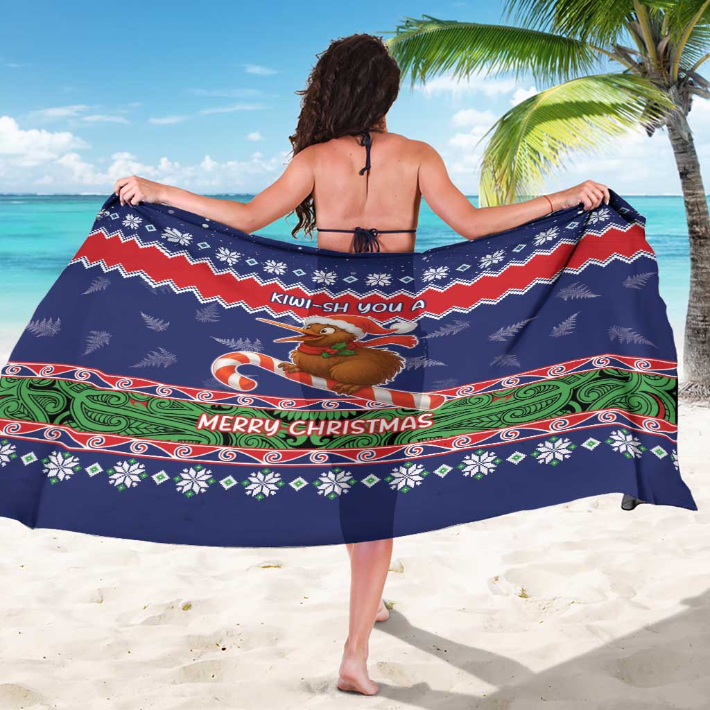 New Zealand Christmas Sarong Kiwi-sh You A Merry Christmas LT05 - Polynesian Pride