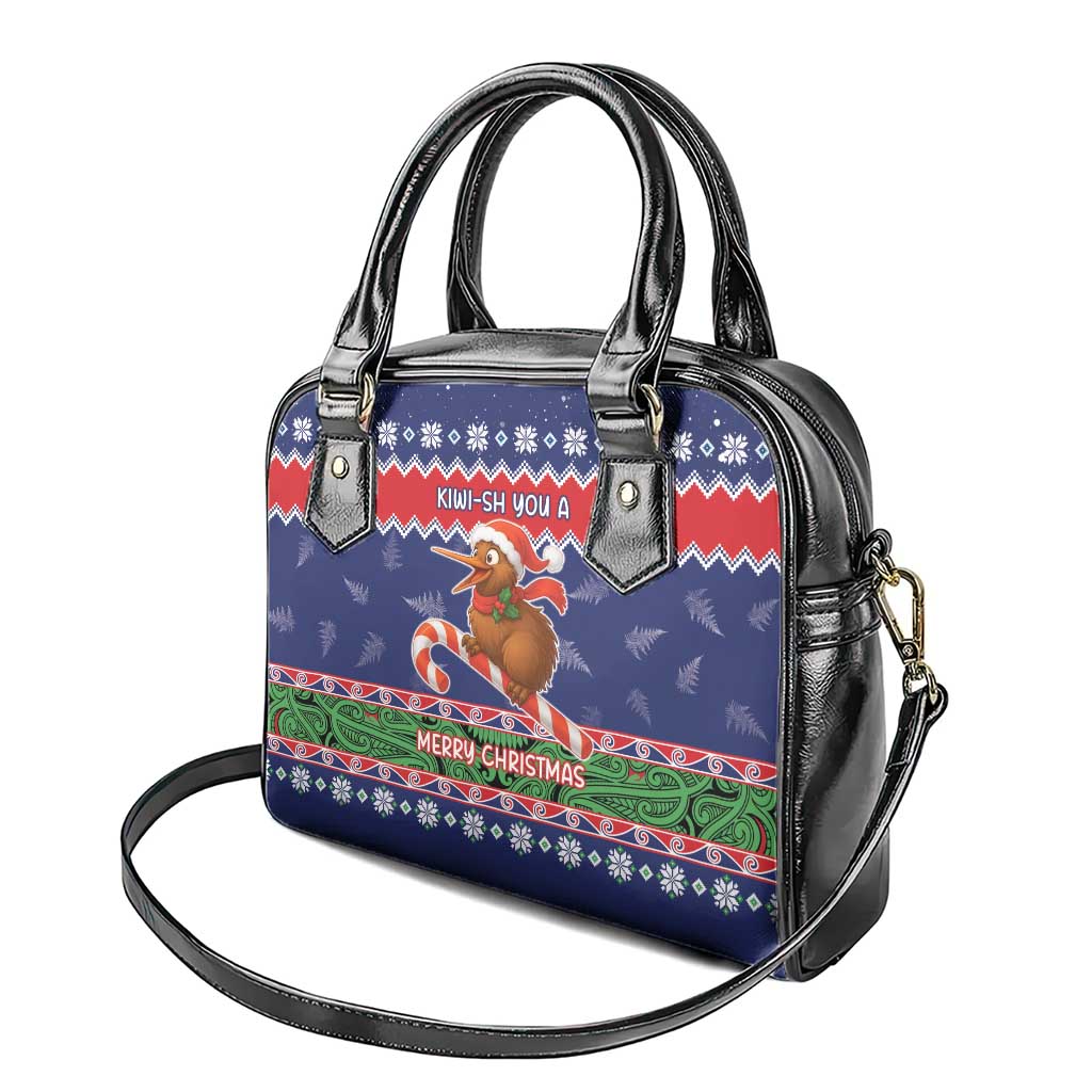 New Zealand Christmas Shoulder Handbag Kiwi-sh You A Merry Christmas LT05 - Polynesian Pride